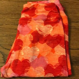 Lularoe Leggings tween valentines